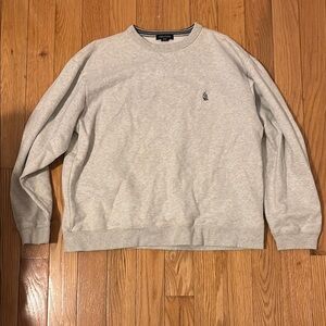 gray nautica crewneck sweater